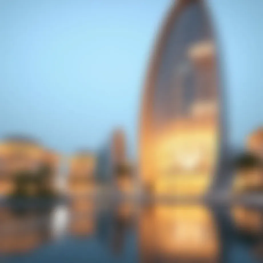 Stunning architectural view of Damac Lagoon showcasing its unique design